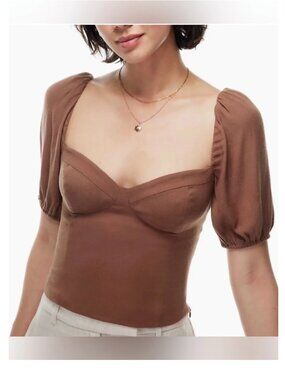 Aritzia Novella Blouse (black) XXL